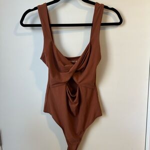 Brown Keyhole Bodysuit